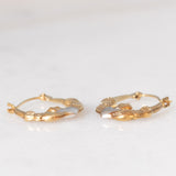 Orecchini Claddagh vintage in oro giallo 9K