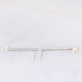 Orecchini pendenti vintage in oro bianco 18K con diamanti (0.44ctw)