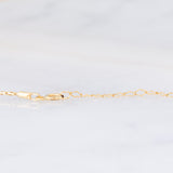 Collana vintage in oro giallo 8K con granati e diamanti, anni ‘70/‘80