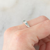 Veretta vintage in platino con alessandriti (0.43ctw) e diamanti (0.51ctw), anni ‘80/‘90
