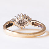 Anello vintage in oro giallo e bianco 9K con diamanti (0.15ct ca.), anni ‘70