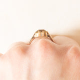 Anello vintage in stile Art Déco in oro giallo 8K con quarzo citrino (2.50ct ca.), anni ‘50