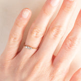 Trilogy vintage in oro giallo 9K con diamanti di taglio brillante (0.12ctw ca.), anno 1981