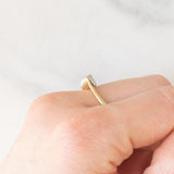 Trilogy vintage in oro giallo e bianco 14K con diamanti di taglio brillante (0.30ctw ca.), anni ‘60/‘70