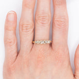 Veretta vintage in oro giallo 14K con diamanti fancy brown di taglio princess (1ctw ca.), anni ‘90