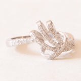 Anello vintage in oro bianco 9K con diamanti (0.25ctw ca.), anno 2009