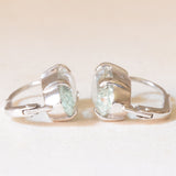 Orecchini in oro bianco 18K con acquamarine (7ctw ca.)