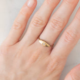 Solitario antico in oro giallo 9K con diamante, anni ‘10