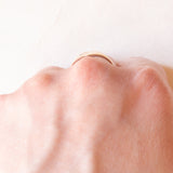 Anello da sigillo vintage a forma di cuore in oro giallo 9K