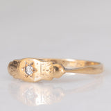 Solitario antico in oro giallo 9K con diamante, anni ‘10