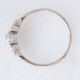 Anello Art Déco in oro bianco 14K con diamanti (0.28ctw ca.), anni ‘30