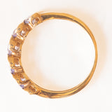 Veretta vintage in oro giallo 9K con tanzaniti (0.60ctw ca.), anno 2001