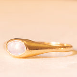 Anello vintage in oro giallo 9K con opale (0.15ct ca.), anno 1987