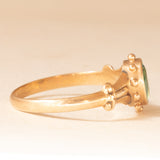 Anello vintage in oro giallo 9K con smeraldo sintetico (0.65ct ca.), anni ‘50