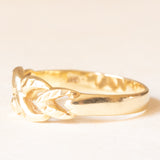 Anello vintage con infinito e cuori in oro giallo 14K