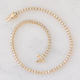 Tennis vintage in oro giallo 14K con diamanti di taglio brillante (1.80ctw ca.), anni ‘90/anni ‘2000