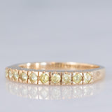 Veretta vintage in oro giallo 9K con peridoti (0.40ctw ca.), anni ‘70/‘80