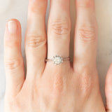 Solitario vintage in oro bianco 18K con diamante di taglio brillante (0.42ct ca.), anni ‘60
