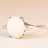 Anello Art Déco in oro giallo e bianco 9K con opale (1.40ct ca.), anni ‘30