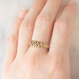 Anello “keeper” vintage in oro giallo 9K