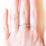 Solitario antico in platino con diamante di taglio brillante (0.59ct ca.), anni ‘30