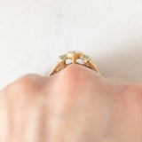 *RISERVATO* Anello “ballerina” in oro giallo 18K con diamanti di taglio brillante e di taglio tapered (0.71ctw ca.), anni ‘80