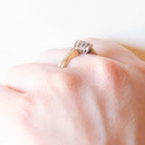 Anello in oro giallo e bianco 9K con diamanti (0.26ctw ca.), anni ‘70