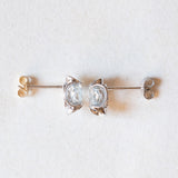 Orecchini moderni in oro bianco 9K con acquamarine (0.60ctw ca.)