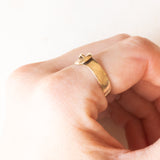 Anello Vittoriano a forma di cintura con fibbia in oro giallo 9K, anno 1855-1856