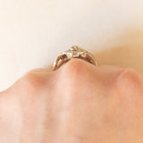 Anello Art Nouveau in oro giallo e bianco 14K con diamanti (0.45ctw ca.), anni ‘20