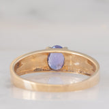 Solitario vintage in oro giallo 9K con tanzanite (0.70ct ca.)
