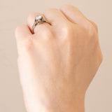 Solitario antico in oro 18K con diamante di taglio rosetta (0.50ct ca.), anni ‘20/‘30