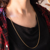 Catenina con maglia “curb” vintage in oro giallo 9K