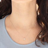 Collana vintage in oro bianco 10K con diamanti (0.20ctw)