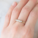 Veretta antica in oro giallo e bianco 14K con diamanti di taglio brillante (0.50ctw ca.), anni ‘30
