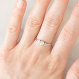 Anello Art Déco in oro bianco 14K con diamanti (0.28ctw ca.), anni ‘30