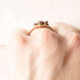 Anello vintage in oro giallo 9K con granati (0.60ctw ca.), anni ‘50