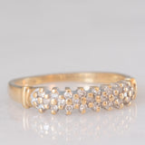 Anello vintage in oro giallo 9K e diamanti (0.15ctw ca.), anno ‘2000