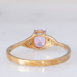 Anello vintage con zaffiro rosa (0.52ct ca.) e diamanti, annni ‘90