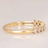 Mezzo eternity vintage in oro giallo 9K con diamanti di taglio brillante (0.27ctw ca.)