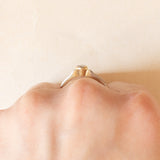 Solitario vintage in oro giallo 9K con diamanti (0.20ctw ca.), anno 1998