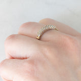 Anello vintage in oro giallo 9K e diamanti (0.15ctw ca.), anno ‘2000