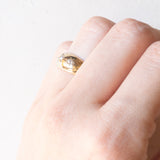 Trilogy gypsy vintage in oro giallo 8K con diamanti di taglio brillante (0.14ctw ca.), anni ‘70