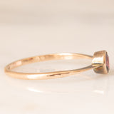 Solitario antico in oro giallo 9K con tormalina rosa (0.25ct ca.), anni ‘10/‘20