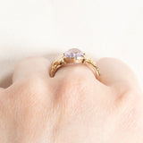 Anello antico in oro giallo 14K con ametista (2.30ct ca.), seconda metà dell’800