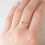 Solitario moderno in oro giallo 10K con diamanti (0.33ctw ca.)