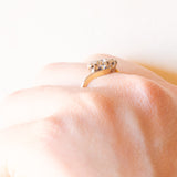 Trilogy bypass antico in oro giallo e bianco 15K con diamanti (0.12ctw ca.), anni ‘20