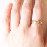 Anello Vittoriano a forma di cintura con fibbia in oro giallo 9K, anno 1855-1856