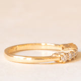 Veretta vintage in oro giallo 9K con diamanti (0.18ctw ca.), anni ‘70