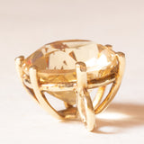 Ciondolo vintage in oro giallo 14K con quarzo citrino (9ct ca.), anni ‘60